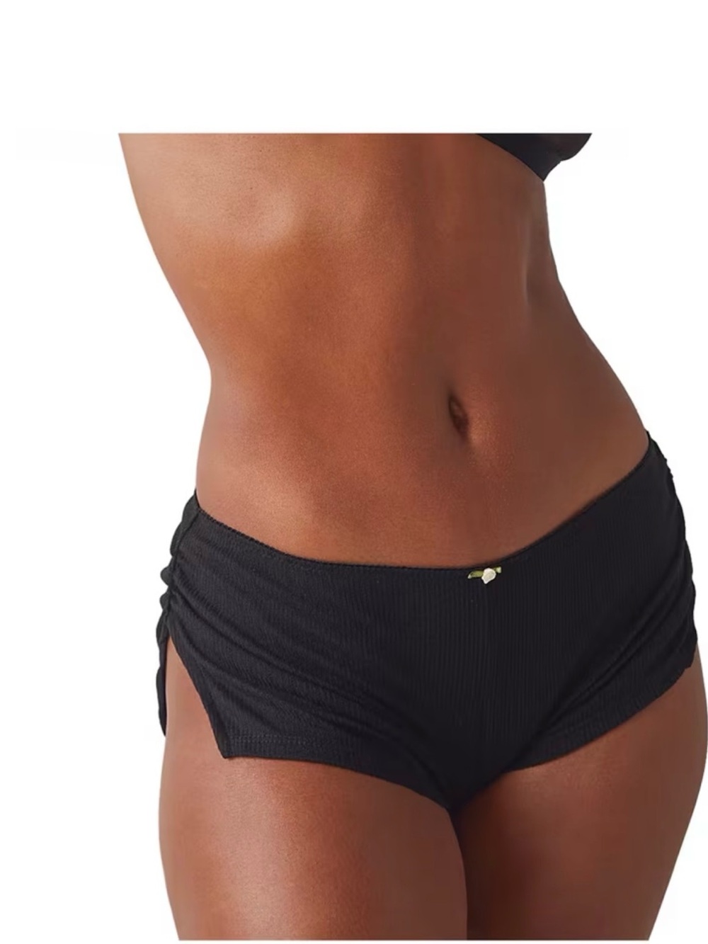 Black Ribbed Boyshorts